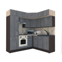 Bucatarie de Colt BIG GENA NEW ST. 180-210, Wenge / Decor K352